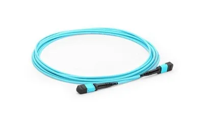 Polariteit B 40G MTP naar MTP Multimode OM3 Aqua Plenum Fiber Optic Cabling QSFP + naar QSFP Assembly